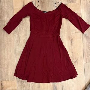 Lulus off the shoulder sheer red dress size small NWOT
